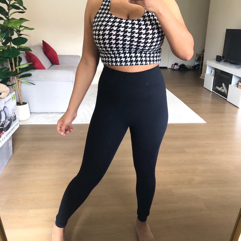 Houndstooth crop top tank medium